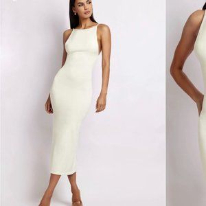 Meshki Kelly cross back square neck dress